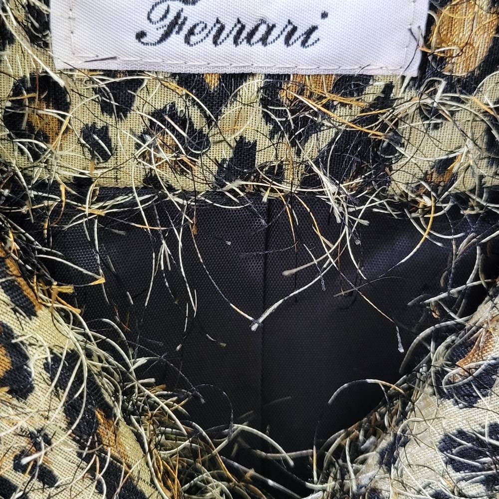 Animal Print Fuzzy/eyelash Fabric Jacket Size 14 - Picture 3 of 6